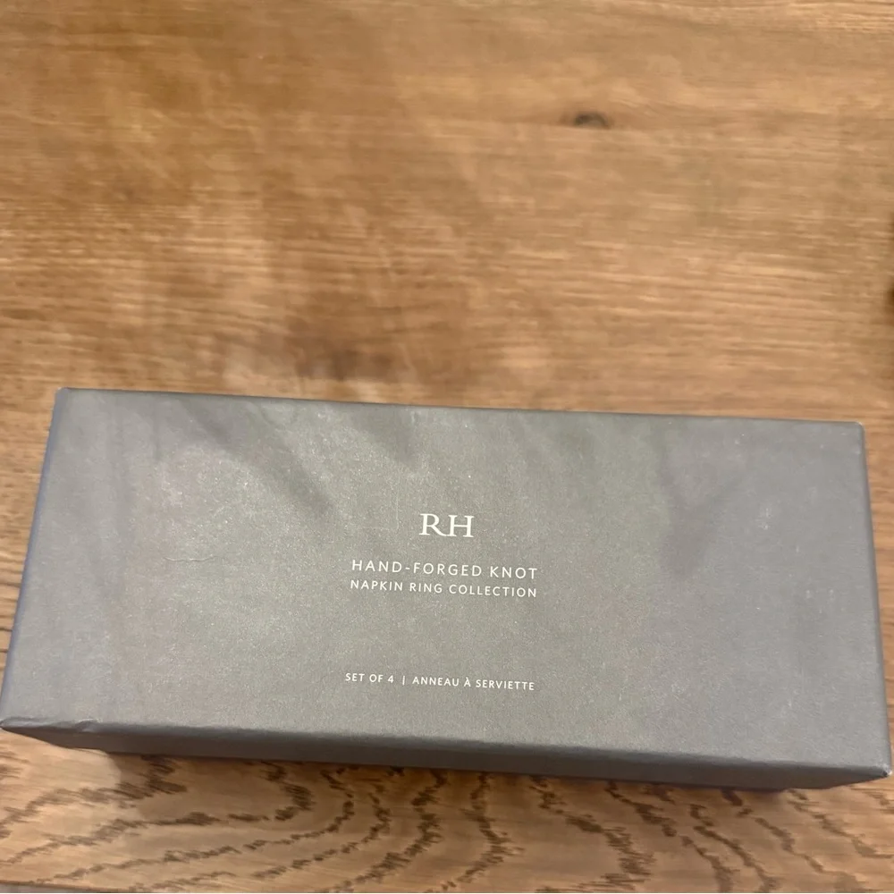 RH Hand-Forged Knot Napkin Ring Set of 4